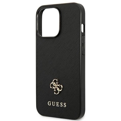 Etui Guess Saffiano 4G Small Metal Logo na iPhone 13 Pro / 13 6,1" - czarne Etui Guess Saffiano 4G Small Metal Logo na iPhone 13 Pro / 13 6,1" - czarne