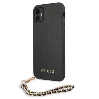 Etui Guess Saffiano Chain na iPhone 11 6,1" / Xr - czarne