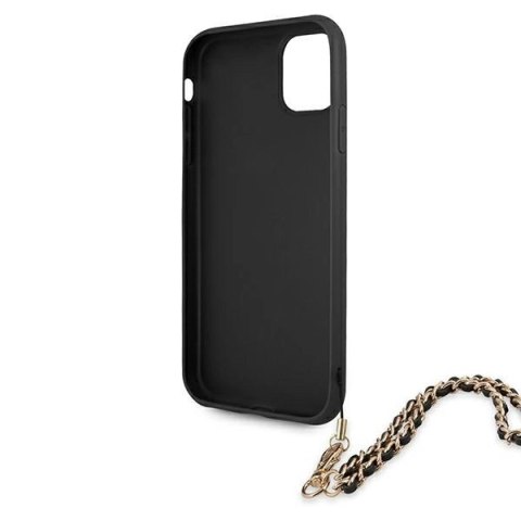 Etui Guess Saffiano Chain na iPhone 11 6,1" / Xr - czarne Etui Guess Saffiano Chain na iPhone 11 6,1" / Xr - czarne