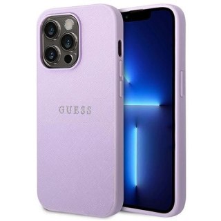 Etui Guess Saffiano Strap na iPhone 14 Pro Max 6,7" - fioletowe