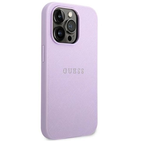 Etui Guess Saffiano Strap na iPhone 14 Pro Max 6,7" - fioletowe