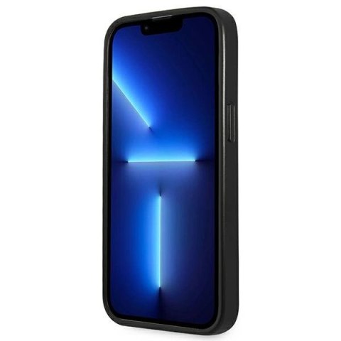 Etui Guess Saffiano Triangle Logo na iPhone 13 Pro / 13 6,1" - srebrne Etui Guess Saffiano Triangle Logo na iPhone 13 Pro / 13 6,1" - srebrne