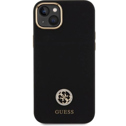 Etui Guess Silicone Logo Strass 4G na iPhone 15 Plus / 14 Plus 6.7" - czarne Etui Guess Silicone Logo Strass 4G na iPhone 15 Plus / 14 Plus 6.7" - czarne