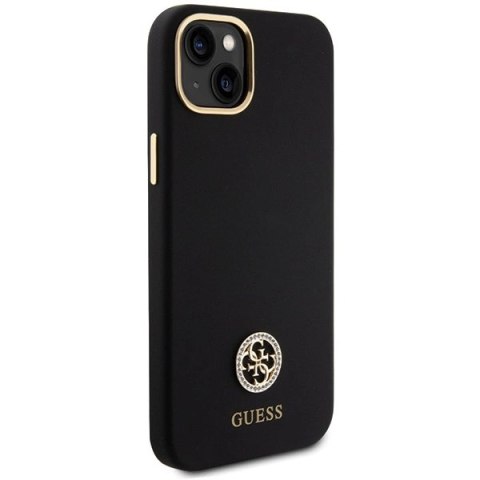 Etui Guess Silicone Logo Strass 4G na iPhone 15 Plus / 14 Plus 6.7" - czarne Etui Guess Silicone Logo Strass 4G na iPhone 15 Plus / 14 Plus 6.7" - czarne