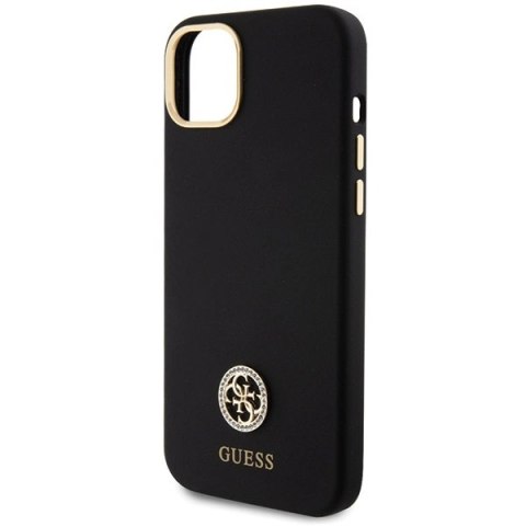 Etui Guess Silicone Logo Strass 4G na iPhone 15 Plus / 14 Plus 6.7" - czarne Etui Guess Silicone Logo Strass 4G na iPhone 15 Plus / 14 Plus 6.7" - czarne