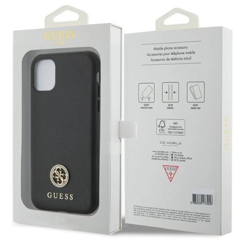 Etui Guess Strass Metal Logo na iPhone 11 / Xr 6.1" - czarne Etui Guess Strass Metal Logo na iPhone 11 / Xr 6.1" - czarne