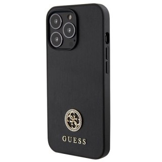 Etui Guess Strass Metal Logo na iPhone 13 Pro 6.1" - czarne