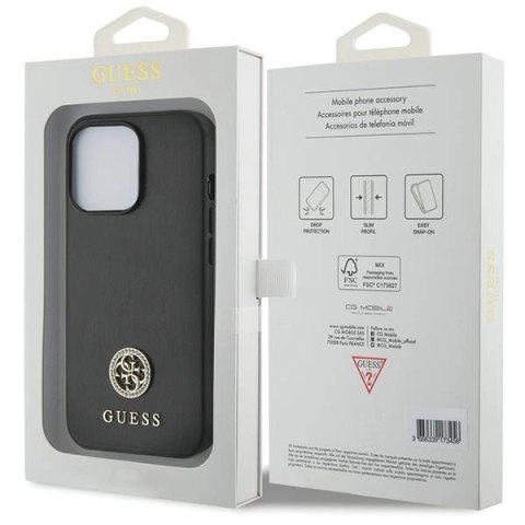 Etui Guess Strass Metal Logo na iPhone 13 Pro 6.1" - czarne Etui Guess Strass Metal Logo na iPhone 13 Pro 6.1" - czarne