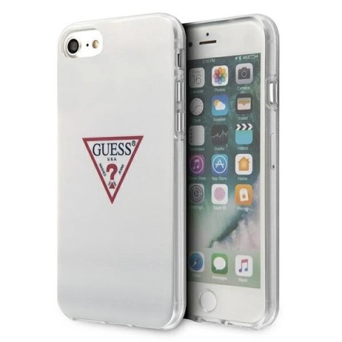 Etui Guess Triangle Collection na iPhone 7 / 8 / SE 2020 / SE 2022 - białe Etui Guess Triangle Collection na iPhone 7 / 8 / SE 2020 / SE 2022 - białe