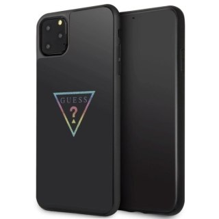 Etui Guess Triangle Glitter na iPhone 11 Pro Max - czarne