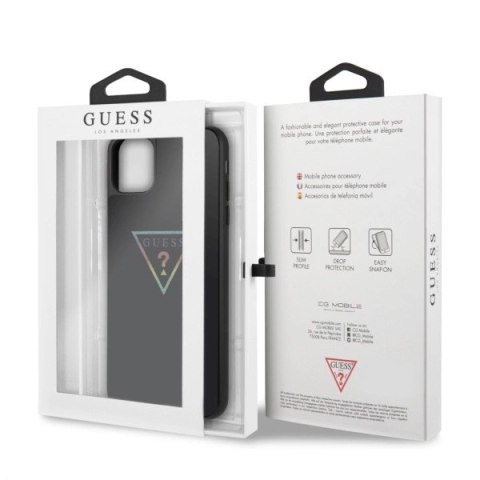 Etui Guess Triangle Glitter na iPhone 11 Pro Max - czarne Etui Guess Triangle Glitter na iPhone 11 Pro Max - czarne
