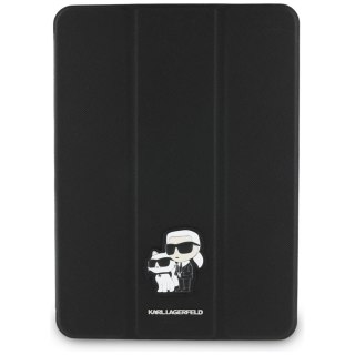 Etui Karl Lagerfeld Saffiano Magnetic Karl & Choupette na iPad Air 11" 2024 Book Cover - czarne