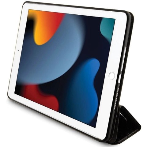 Etui Karl Lagerfeld Saffiano Monogram Ikonik na iPad 10.2" 2019 (7 gen.) Folio Magnet Allover Cover - czarne
