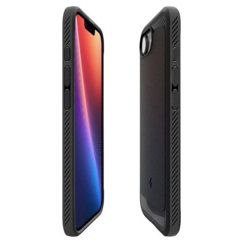 Etui Spigen Rugged Armor MagSafe na iPhone 16e - czarne Etui Spigen Rugged Armor MagSafe na iPhone 16e - czarne