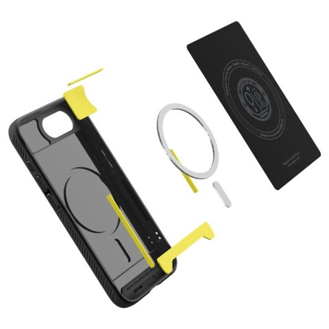 Etui Spigen Rugged Armor MagSafe na iPhone 16e - czarne Etui Spigen Rugged Armor MagSafe na iPhone 16e - czarne