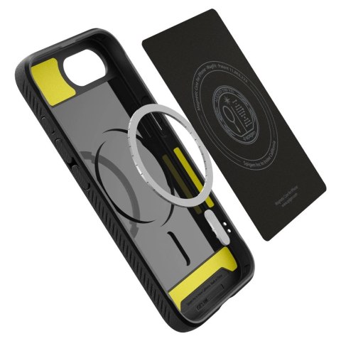 Etui Spigen Rugged Armor MagSafe na iPhone 16e - czarne Etui Spigen Rugged Armor MagSafe na iPhone 16e - czarne