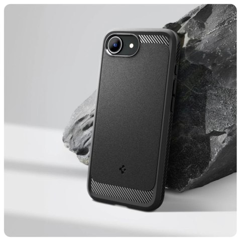 Etui Spigen Rugged Armor MagSafe na iPhone 16e - czarne Etui Spigen Rugged Armor MagSafe na iPhone 16e - czarne