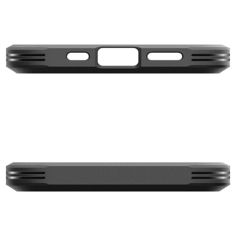 Etui Spigen Tough Armor z MagSafe na iPhone 16e z podstawką - czarne Etui Spigen Tough Armor z MagSafe na iPhone 16e z podstawką - czarne
