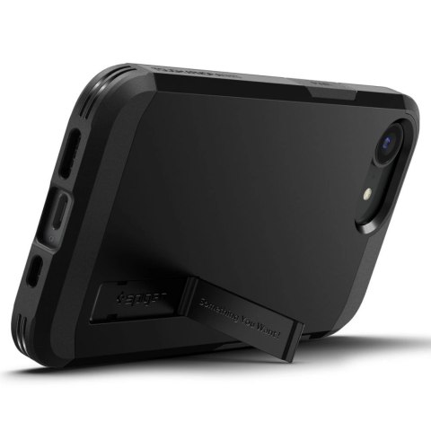 Etui Spigen Tough Armor z MagSafe na iPhone 16e z podstawką - czarne Etui Spigen Tough Armor z MagSafe na iPhone 16e z podstawką - czarne