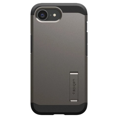 Etui Spigen Tough Armor z MagSafe na iPhone 16e z podstawką - szare