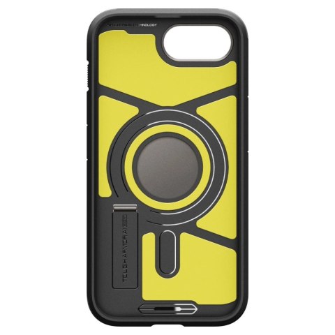 Etui Spigen Tough Armor z MagSafe na iPhone 16e z podstawką - szare