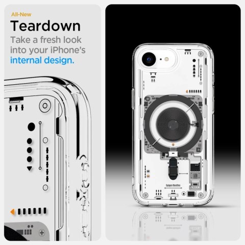 Etui Spigen Ultra Hybrid MagSafe na iPhone 16e Neo One - przezroczyste