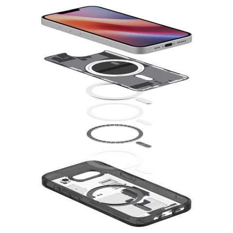 Etui Spigen Ultra Hybrid MagSafe na iPhone 16e Zero One - czarne