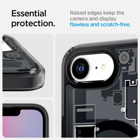 Etui Spigen Ultra Hybrid MagSafe na iPhone 16e Zero One - czarne
