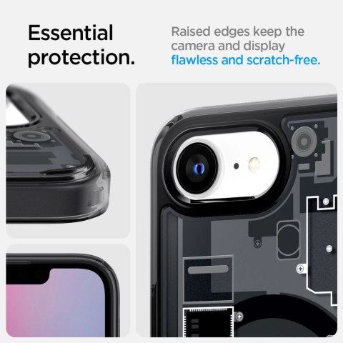 Etui Spigen Ultra Hybrid MagSafe na iPhone 16e Zero One - czarne