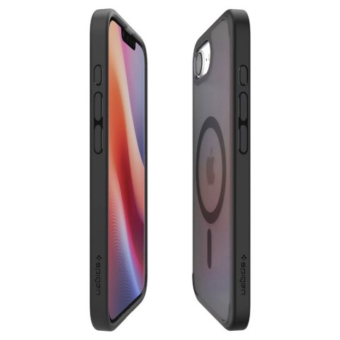 Etui Spigen Ultra Hybrid MagSafe na iPhone 16e - czarne, półprzezroczyste