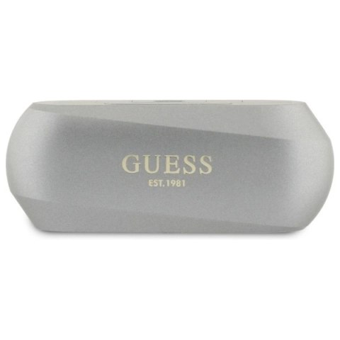 Słuchawki Guess Elongated Metalic Printed Logo Bluetooth TWS + stacja dokująca - szare Słuchawki Guess Elongated Metalic Printed Logo Bluetooth TWS + stacja dokująca - szare