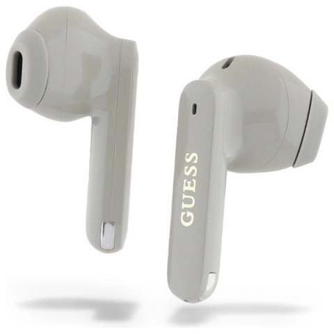 Słuchawki Guess Elongated Metalic Printed Logo Bluetooth TWS + stacja dokująca - złote Słuchawki Guess Elongated Metalic Printed Logo Bluetooth TWS + stacja dokująca - złote