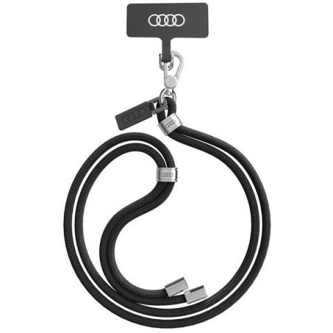 Smycz Audi Crossbody uniwersalna 120cm x 10mm - czarna Smycz Audi Crossbody uniwersalna 120cm x 10mm - czarna