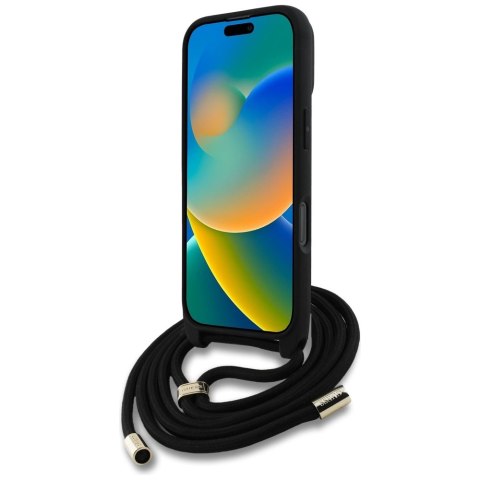 Etui Guess 4G Big Logo Cord Stap Crossbody do iPhone 16 Pro brązowy