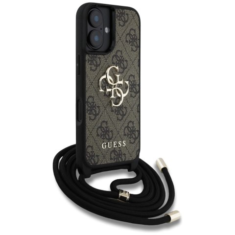 Etui Guess 4G Big Logo Cord Stap Crossbody do iPhone 16 brązowy Etui Guess 4G Big Logo Cord Stap Crossbody do iPhone 16 brązowy