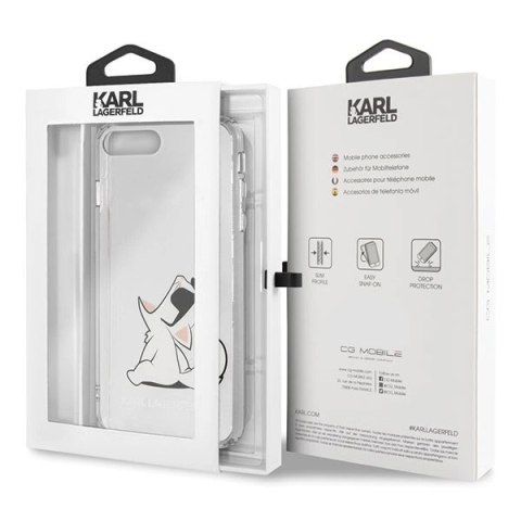 Etui Karl Lagerfeld Choupette Fun na iPhone 7 / 8 Plus - przezroczyste