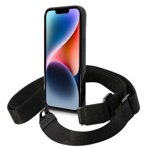 Etui Karl Lagerfeld Color Stripes Strap na iPhone 14 Plus / 15 Plus 6,7" - różowe Etui Karl Lagerfeld Color Stripes Strap na iPhone 14 Plus / 15 Plus 6,7" - różowe