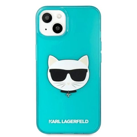 Etui Karl Lagerfeld Glitter Choupette Fluo na iPhone 13 mini 5,4" - niebieske Etui Karl Lagerfeld Glitter Choupette Fluo na iPhone 13 mini 5,4" - niebieske