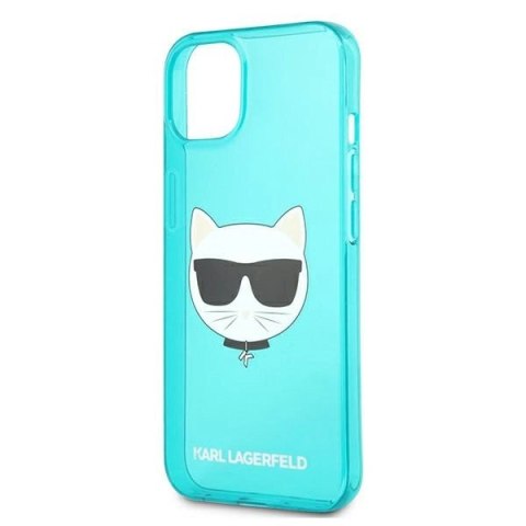 Etui Karl Lagerfeld Glitter Choupette Fluo na iPhone 13 mini 5,4" - niebieske Etui Karl Lagerfeld Glitter Choupette Fluo na iPhone 13 mini 5,4" - niebieske
