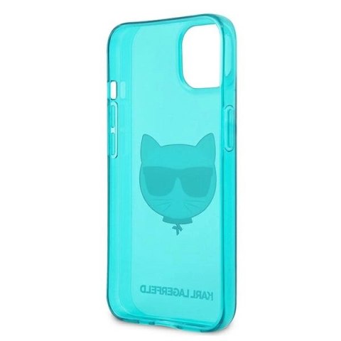 Etui Karl Lagerfeld Glitter Choupette Fluo na iPhone 13 mini 5,4" - niebieske Etui Karl Lagerfeld Glitter Choupette Fluo na iPhone 13 mini 5,4" - niebieske