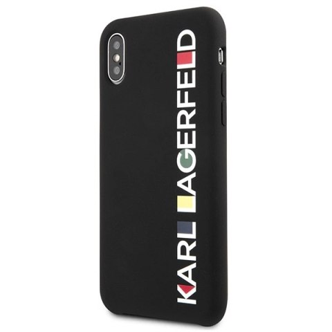 Etui Karl Lagerfeld Glossy Bauhaus na iPhone X / XS - czarne