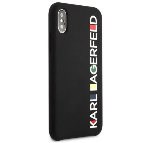 Etui Karl Lagerfeld Glossy Bauhaus na iPhone X / XS - czarne