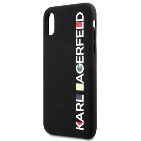 Etui Karl Lagerfeld Glossy Bauhaus na iPhone X / XS - czarne
