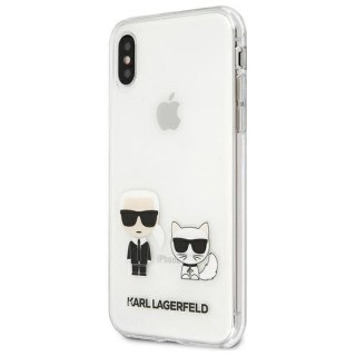 Etui Karl Lagerfeld Karl & Choupette na iPhone Xs Max - przezroczyste