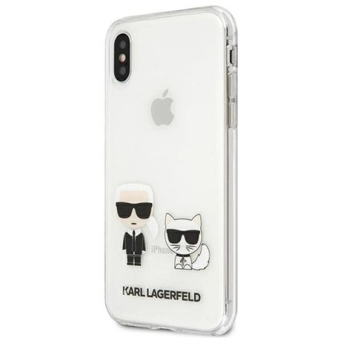 Etui Karl Lagerfeld Karl & Choupette na iPhone Xs Max - przezroczyste