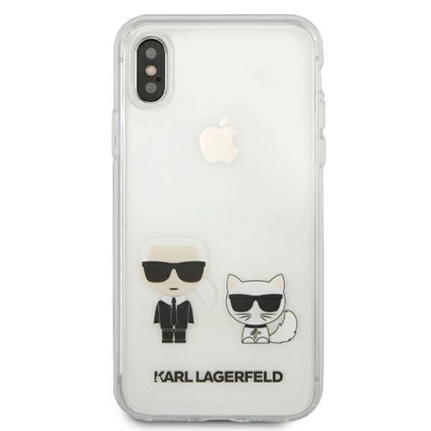 Etui Karl Lagerfeld Karl & Choupette na iPhone Xs Max - przezroczyste