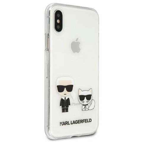 Etui Karl Lagerfeld Karl & Choupette na iPhone Xs Max - przezroczyste