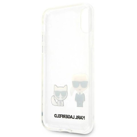 Etui Karl Lagerfeld Karl & Choupette na iPhone Xs Max - przezroczyste