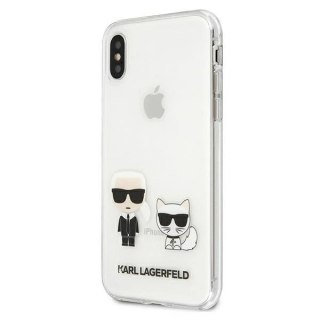 Etui Karl Lagerfeld Karl & Choupette na iPhone X / Xs - przezroczyste