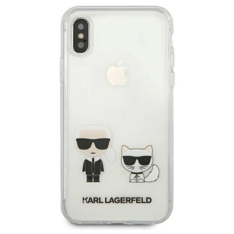 Etui Karl Lagerfeld Karl & Choupette na iPhone X / Xs - przezroczyste